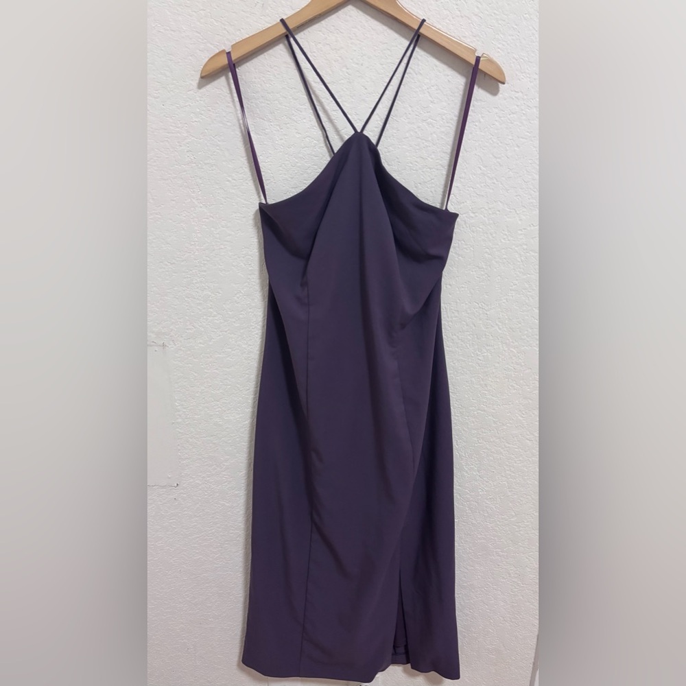 Anthropologie hutch purple tie back dress